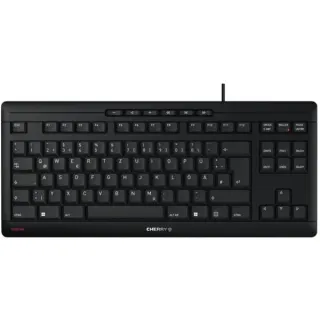CHERRY STREAM KEYBOARD TKL, Tastatur (schwarz, DE-Layout, Cherry SX-Scherentechnologie)
