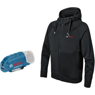 Bosch Professional Heat+Jacket GHH 12+18V Solo Größe M, Arbeitskleidung (schwarz, ohne Akku und Ladegerät)