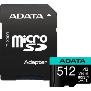 ADATA Premier Pro 512 GB microSDXC, Speicherkarte (UHS-I U3, Class 10, V30, A2)
