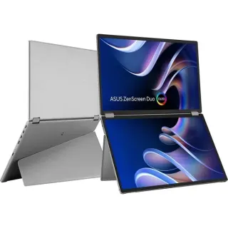 ASUS ZenScreen Duo OLED MQ149CD, LED-Monitor (53.3 cm (21 Zoll), silber, 2xFullHD, faltbar, Dual USB-C, Mini-HDMI)