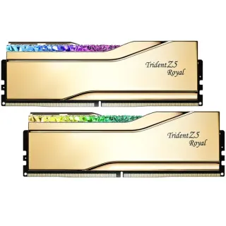 G.Skill DIMM 64 GB DDR5-6000, Arbeitsspeicher (gold, F5-6000J2836G32GX2-TR5G, Trident Z5 Royal, INTEL XMP)