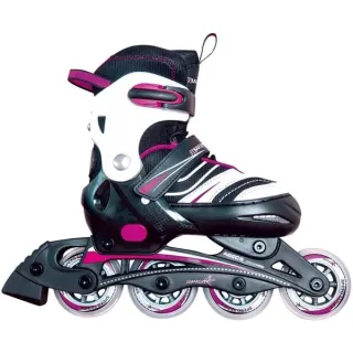 Muuwmi Verstellbare Kinderinliner Gr. 33-36, Inline-Skates (pink/schwarz)