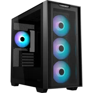 ASUS A21 PLUS TG ARGB , Tower-Gehäuse (schwarz, Tempered Glass)