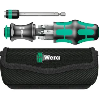 Wera Kraftform Kompakt 26, 7-teilig, Bit-Satz (schwarz/grün, integriertes Magazin)