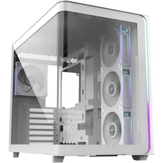FSP M580 Plus, Tower-Gehäuse (weiß, Tempered Glass)