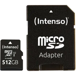 Intenso UHS-I Performance 512 GB microSDXC, Speicherkarte (schwarz, UHS-I U1, Class 10)