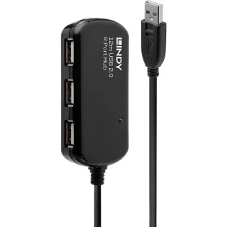 Lindy USB 2.0 Aktivverlängerungshub Pro 2.0 12m, USB-Hub