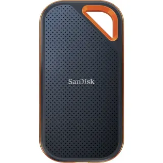 SanDisk Extreme PRO Portable SSD V2 2 TB, Externe SSD (schwarz/orange, USB-C 3.2 Gen 2x2 (20 Gbit/s))