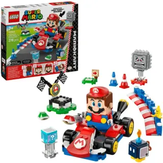 LEGO 72043 Super Mario - Mario Kart: Interaktiver LEGO Mario & Standard-Kart, Konstruktionsspielzeug