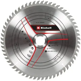 EINHELL Kreissägeblatt HM, Ø 254 x 30mm, 3,2mm, 60Z (für Zug-Kapp- & Gehrungssägen, Tischkreissägen)