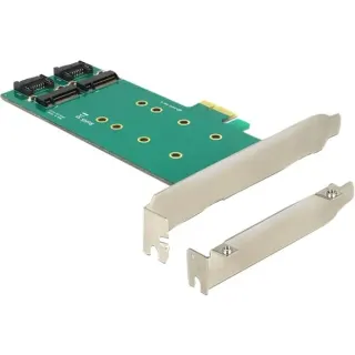DeLOCK PCIe x1 > 2 x M.2 Key B Low Profi, Adapter