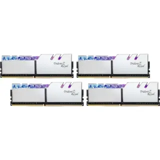 G.Skill DIMM 64 GB DDR4-3600 (4x 16 GB) Quad-Kit, Arbeitsspeicher (silber, F4-3600C18Q-64GTRS, Trident Z Royal, INTEL XMP)
