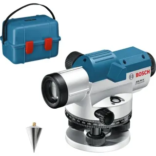 Bosch Professional Optisches Nivelliergerät GOL 26 G Professional (blau, Koffer, Maßeinheit 400 Gon)