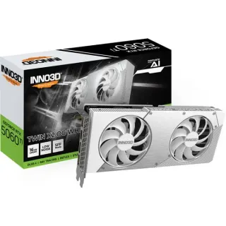 INNO3D GeForce RTX 5060 Ti TWIN X2 OC WHITE 16GB, Grafikkarte (weiß, DLSS 5, 3x DisplayPort, 1x HDMI 2.1)