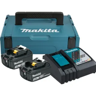 Makita Power Source Kit 197952-5, 18Volt, Ladegerät (MAKPAC Gr.1, 2x Li-Ionen Akku 3Ah)