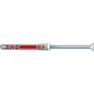 fischer Langschaftdübel DuoXpand 8x80 T (hellgrau/rot, 50 Stück)