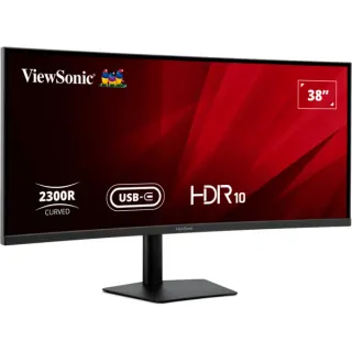 ViewSonic VA3820C, LED-Monitor (95.3 cm (37.5 Zoll), schwarz, UWQHD+, IPS, Curved, USB-C, USB-Hub)