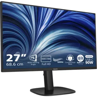 Philips 24B2U3301, LED-Monitor (60.5 cm (23.8 Zoll), schwarz, FullHD, IPS, USB-C, USB-Hub, HDMI, DP, 120Hz Panel)