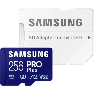 Samsung PRO Plus 256 GB microSDXC (2023), Speicherkarte (blau, UHS-I U3, Class 10, V30, A2)