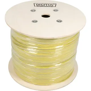 Digitus Professional Cat.7a S/FTP Verlegekabel simplex, Dca (gelb, 1.000 Meter Trommel)