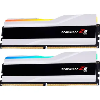 G.Skill DIMM 64 GB DDR5-6000 (2x 32 GB) Dual-Kit, Arbeitsspeicher (weiß, F5-6000J3636F32GX2-TZ5RW, Trident Z5 RGB, INTEL XMP)