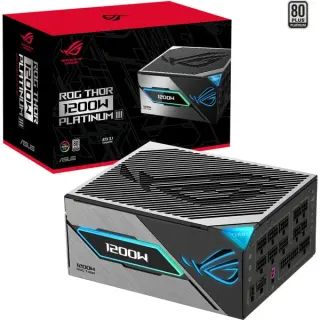 ASUS ROG Thor 1200W Platinum III, PC-Netzteil (schwarz, 1x 12 Pin High Power GPU, 4x PCIe, Kabelmanagement, 1200 Watt)