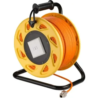goobay Patchkabel RJ-45 Buchse S/FTP, m. Cat.7a Rohkabel (orange, 90 Meter, Verlängerung)