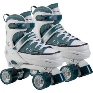 HUDORA Roller Skates Gr. 32-35, Rollschuhe (blau/weiß, Sneaker-Look)