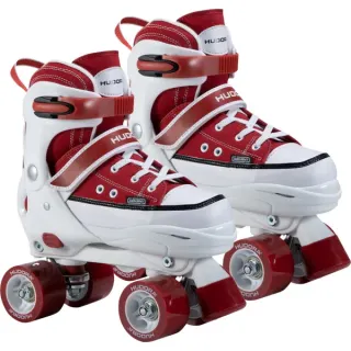 HUDORA Roller Skates Gr. 28-31, Rollschuhe (rot/weiß, Sneaker-Look)