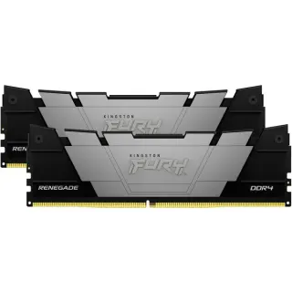 Kingston FURY DIMM 64 GB DDR4-3200 (2x 32 GB) Dual-Kit, Arbeitsspeicher (schwarz/silber, KF432C16RB2K2/64, FURY Renegade Black XMP, INTEL XMP)