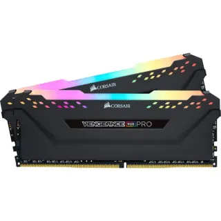 Corsair DIMM 16 GB DDR4-2666 (2x 8 GB) Dual-Kit, Arbeitsspeicher (schwarz, CMW16GX4M2A2666C16, Vengeance RGB PRO, INTEL XMP)