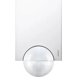Merten Bewegungsmelder Argus 220 Grad Flächenüberwachung für Außenbereich 12 Volt DC (weiß (glänzend), Retail)