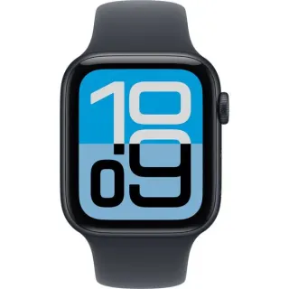Apple Watch SE 3, Smartwatch (schwarz, Aluminium, 44 mm, Sportarmband mitternacht S/M, Cellular)