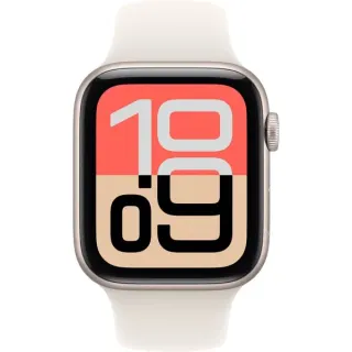 Apple Watch SE 3, Smartwatch (silber, Aluminium, 44 mm, Sportarmband polarstern M/L)