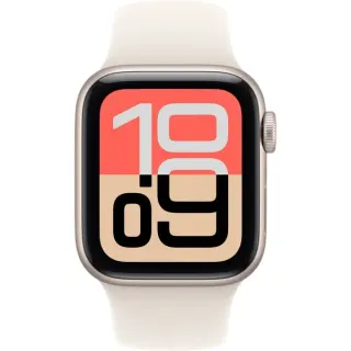 Apple Watch SE 3, Smartwatch (silber, Aluminium, 40 mm, Sportarmband polarstern M/L)
