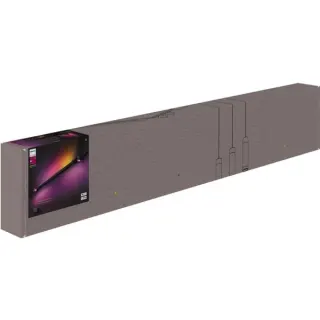 Philips HUE White & Color Ambiance Perifo Basis-Set Wandleuchte gerade, LED-Leuchte (schwarz, 2 Spots, 1 Gradient Light Tube)