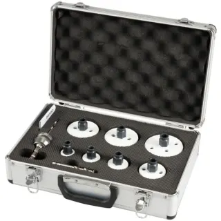 Makita EZYCHANGE-BIM-Lochsägen-Set Universal E-12295, Ø 25 - 76mm (9-teilig, Schnitttiefe 44mm, Koffer)