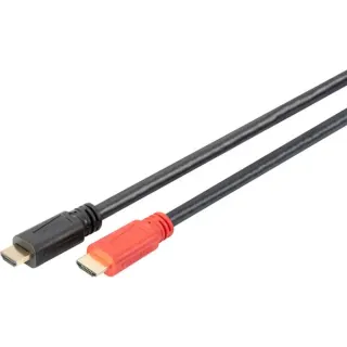 Digitus HDMI High Speed Anschlusskabel mit Ethernet und Signalverstärker (schwarz, 15 Meter, aktiv)