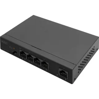 Digitus 4+1-Port Gigabit PoE, Switch (schwarz)