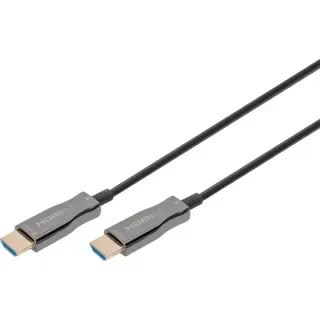 Digitus HDMI AOC Hybrid Glasfaserkabel, UHD 4K (schwarz, 30 Meter)