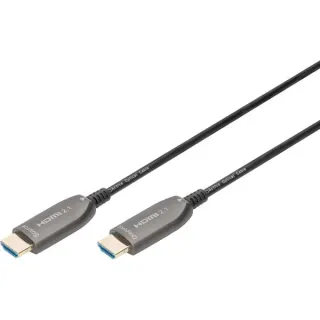 Digitus HDMI AOC Hybrid Glasfaserkabel, UHD 8K (schwarz, 20 Meter)