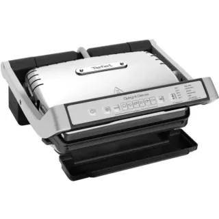 Tefal Optigrill Deluxe GC707D, Kontaktgrill (silber/schwarz, 2.000 Watt)