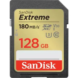 SanDisk Extreme 128 GB SDXC, Speicherkarte (UHS-I U3, Class 10, V30)