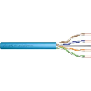 Digitus Professional Cat.6a U/UTP Verlegekabel simplex, Dca (blau, 305 Meter Easy Pull Box)