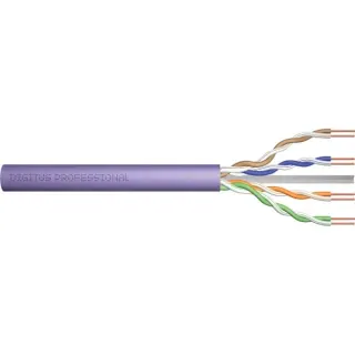 Digitus Professional Cat.6 U/UTP Verlegekabel simplex, Eca (violett, 100 Meter Rolle)