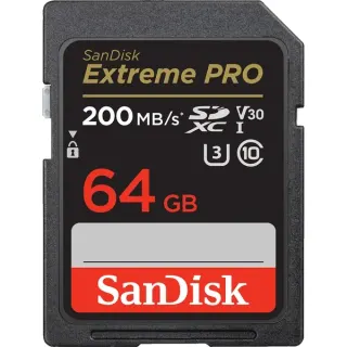 SanDisk Extreme PRO 64 GB SDXC, Speicherkarte (schwarz, UHS-I U3, Class 10, V30)