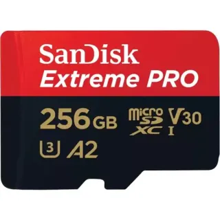 SanDisk Extreme PRO 256 GB microSDXC, Speicherkarte (UHS-I U3, Class 10, V30, A2)
