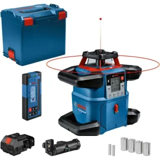 Bosch Professional Akku-Rotationslaser GRL 600 CHV Professional, 18Volt (blau, ohne Akku und Ladegerät, rote Laserlinie, in L-BOXX)