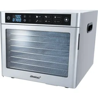 Steba Elektronischer Dörrautomat ED 80 Steel Deluxe (edelstahl, 500 Watt, Dörrfläche 30cm x 28cm pro Ebene)