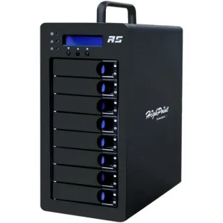 HighPoint RocketStor 6438S External SAS/SATA JBOD Tower, Laufwerksgehäuse (schwarz, 8-Bay)